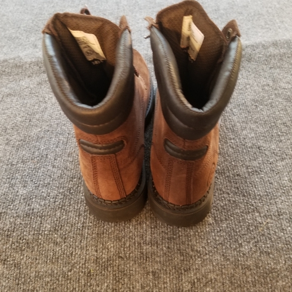 Wrangler 8" Brown Leather Workwear Boots - Picture 3 of 7